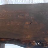 Brutalist solid wood coffee table – 50s/60s