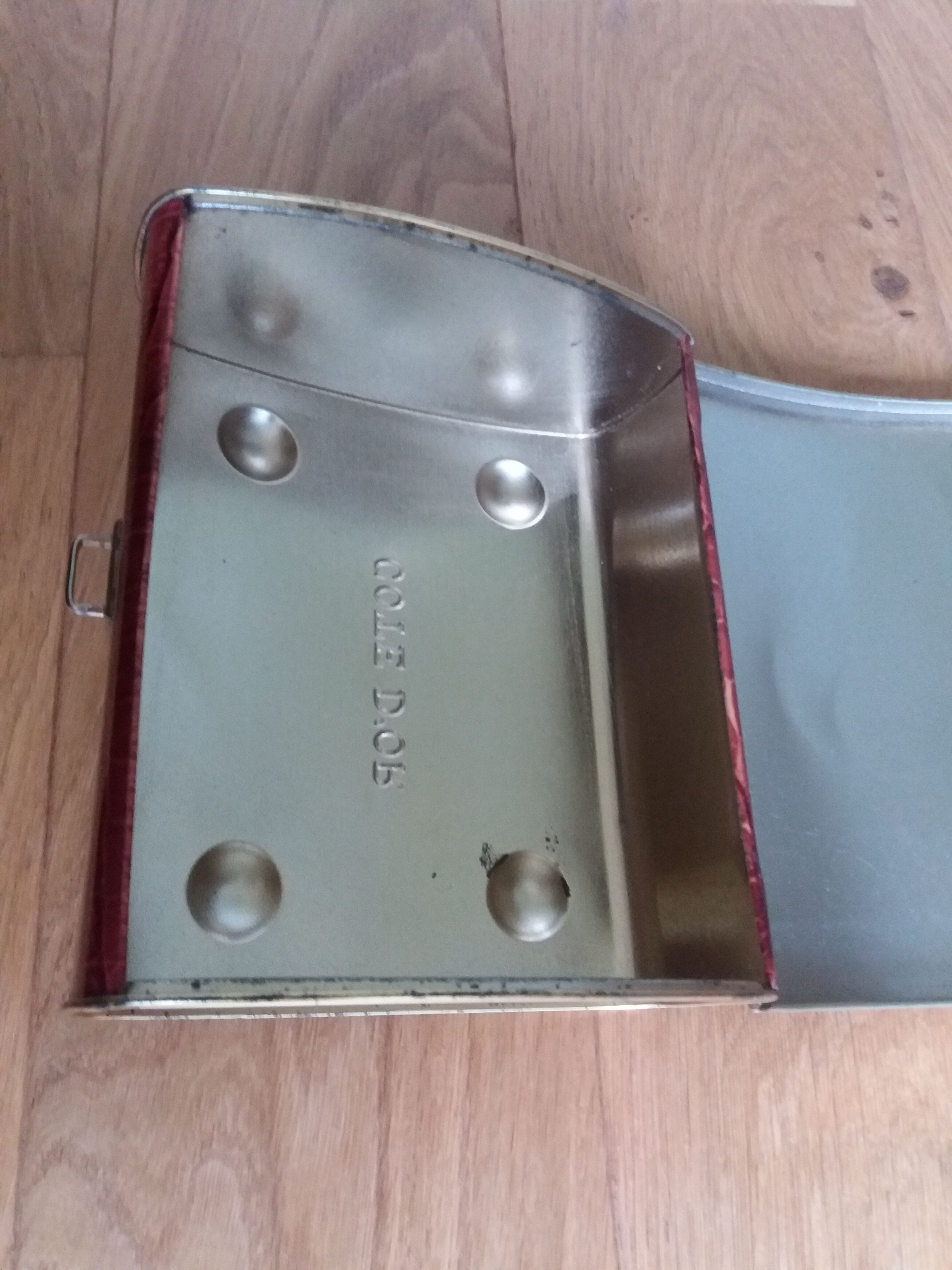 Cote d'Or crocodile skin effect metal advertising box