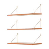 Danish mid century teak floating shelves, set of 3 1960s