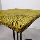Vintage perforated metal bistro table