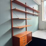 Unité murale modulaire en teck vintage scandinave “Veggen De Luxe”, Norvège