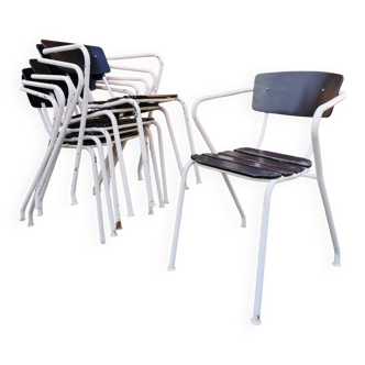 Série 6 fauteuils jardin