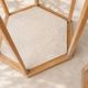 Set of 3 nesting tables in travertine and wood – Roche Bobois, 1970s