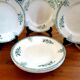 6 flat plates saint Amand tone green series 4003