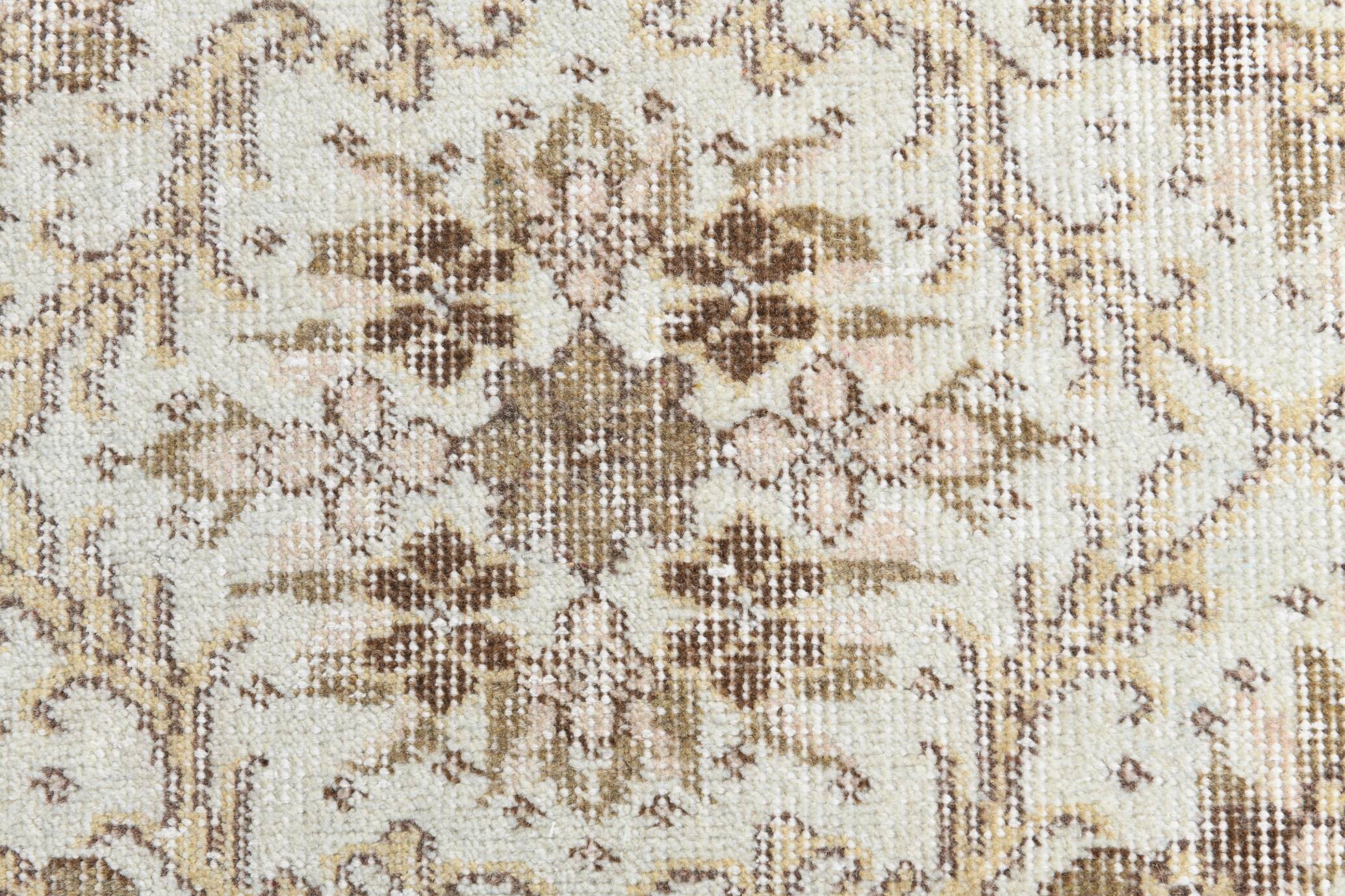 2x9 Floral Vintage Runner Rug, 75x273Cm