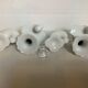 Four white bird candlesticks Arzberg Bareuther