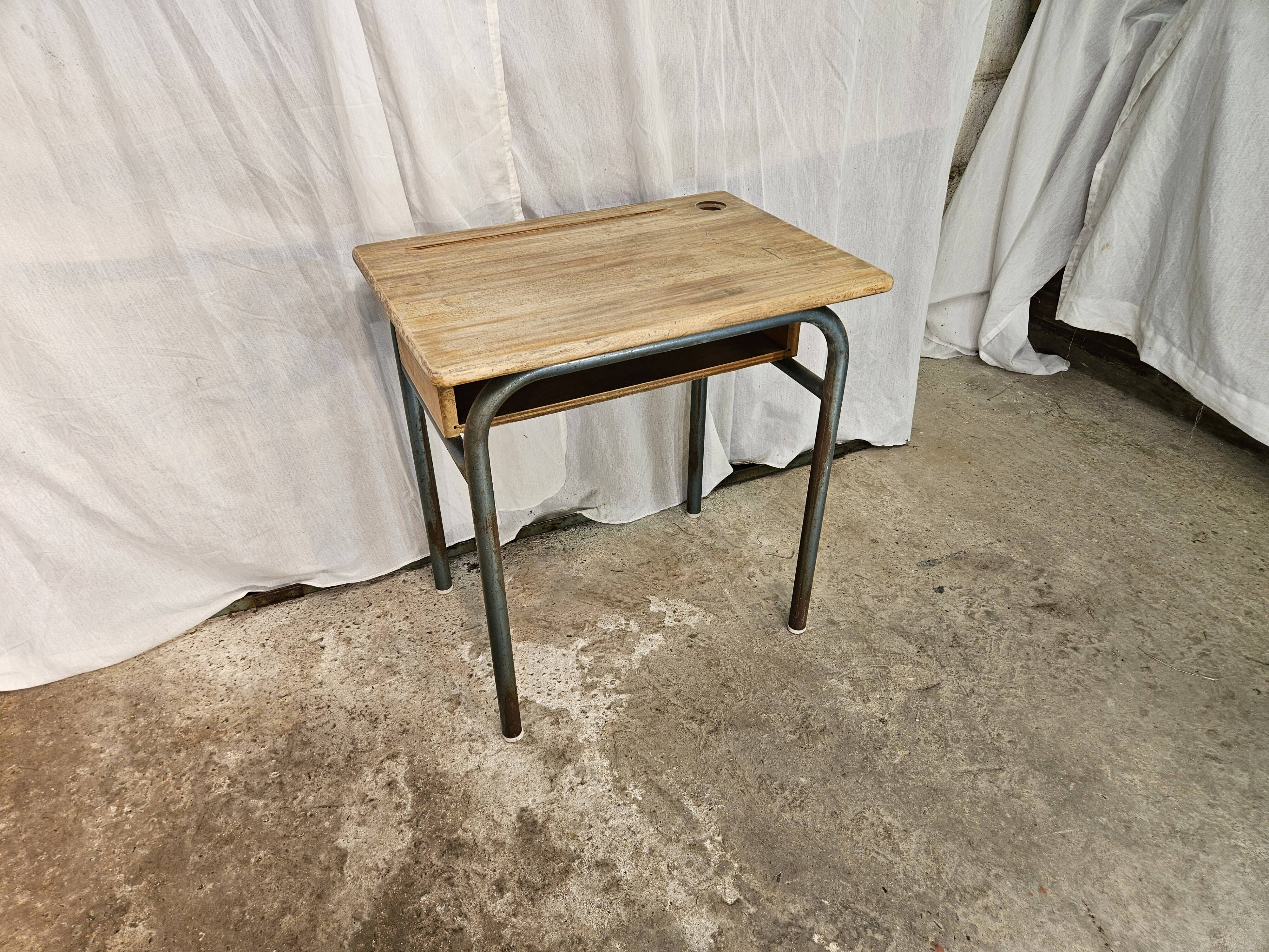 1960 school desk with locker