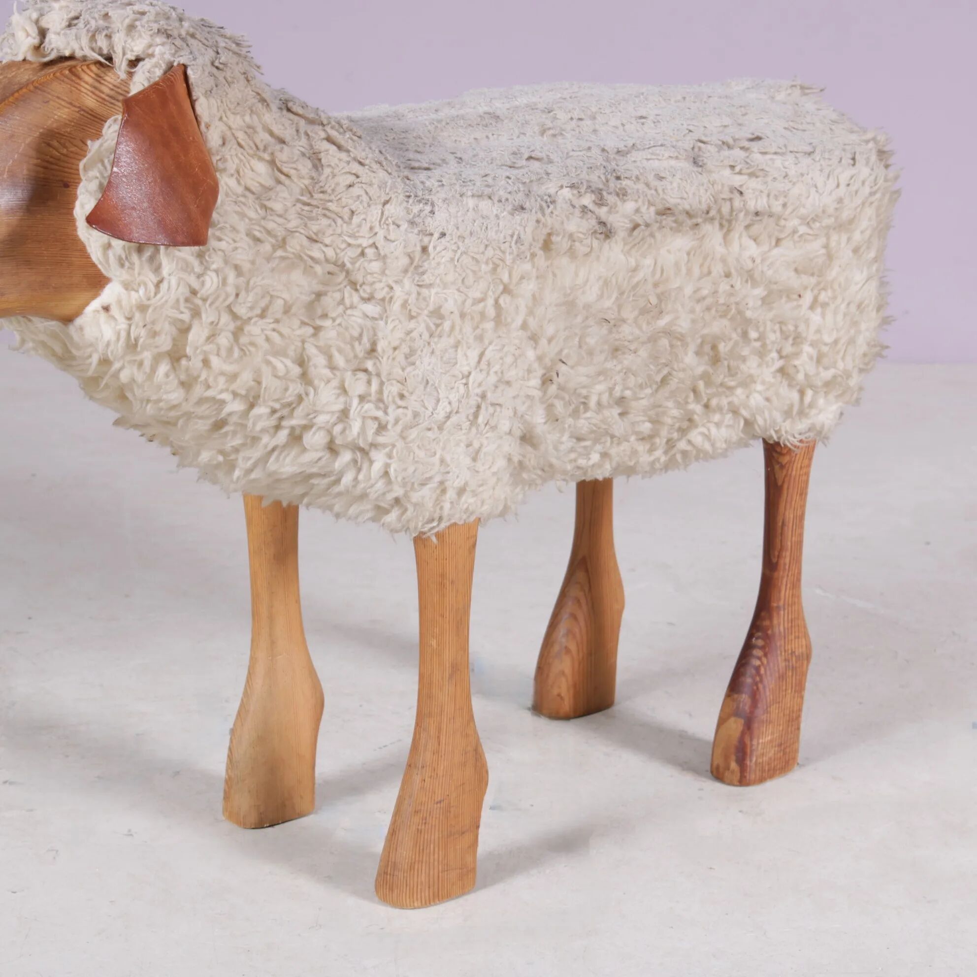 1960s sheep sculpture/stool by Peter Krafft Germany