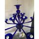 Blue Glass Chandelier, Contemporary, Attributed to Murano