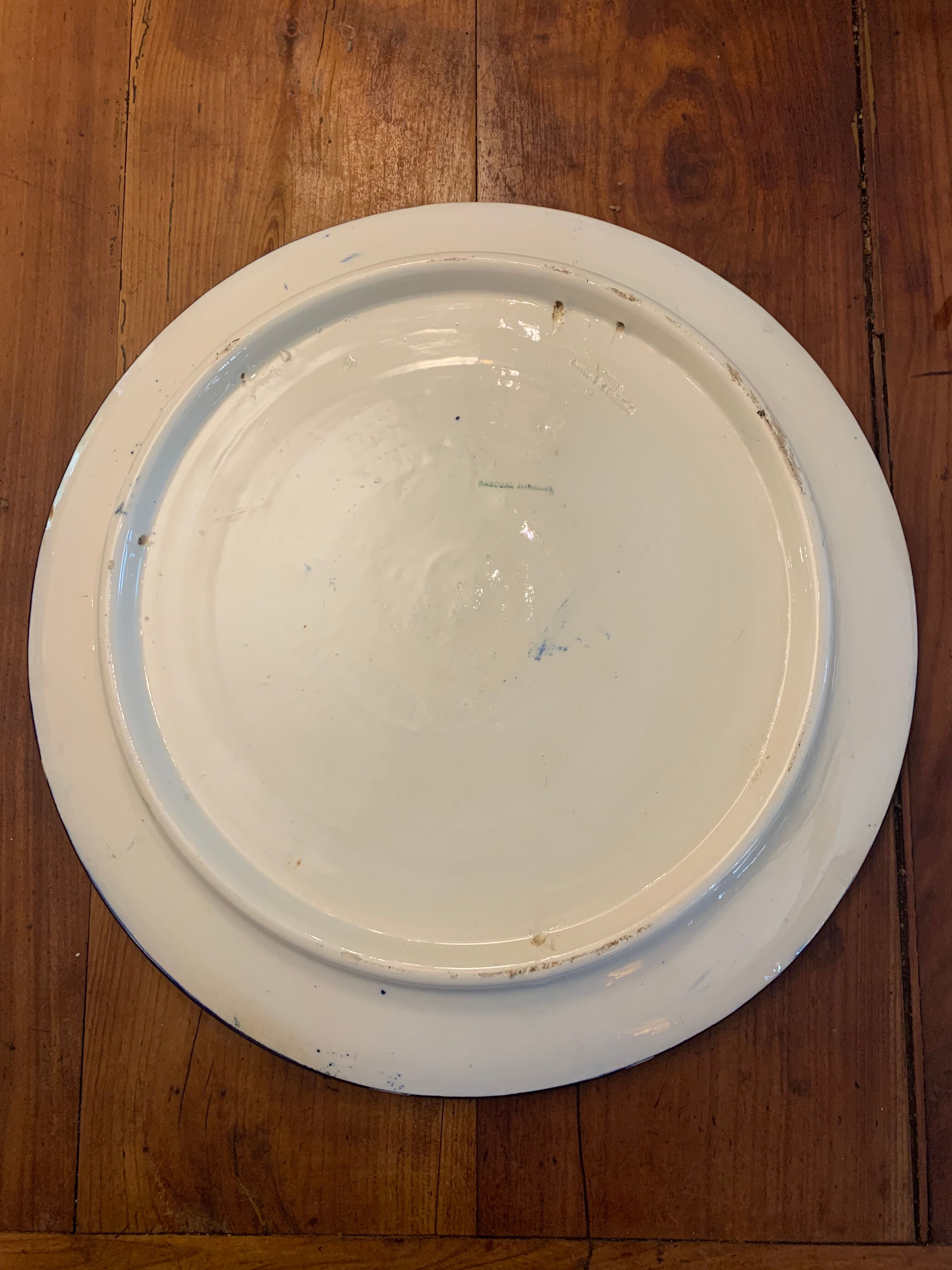 Andalusian decorative dish blue sign