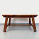Brutalist rectangular dining table by Georges Robert in pine wood.