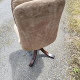 Set of 4 70s velvet bucket chairs