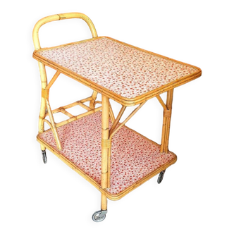 Bamboo wheeled trolley