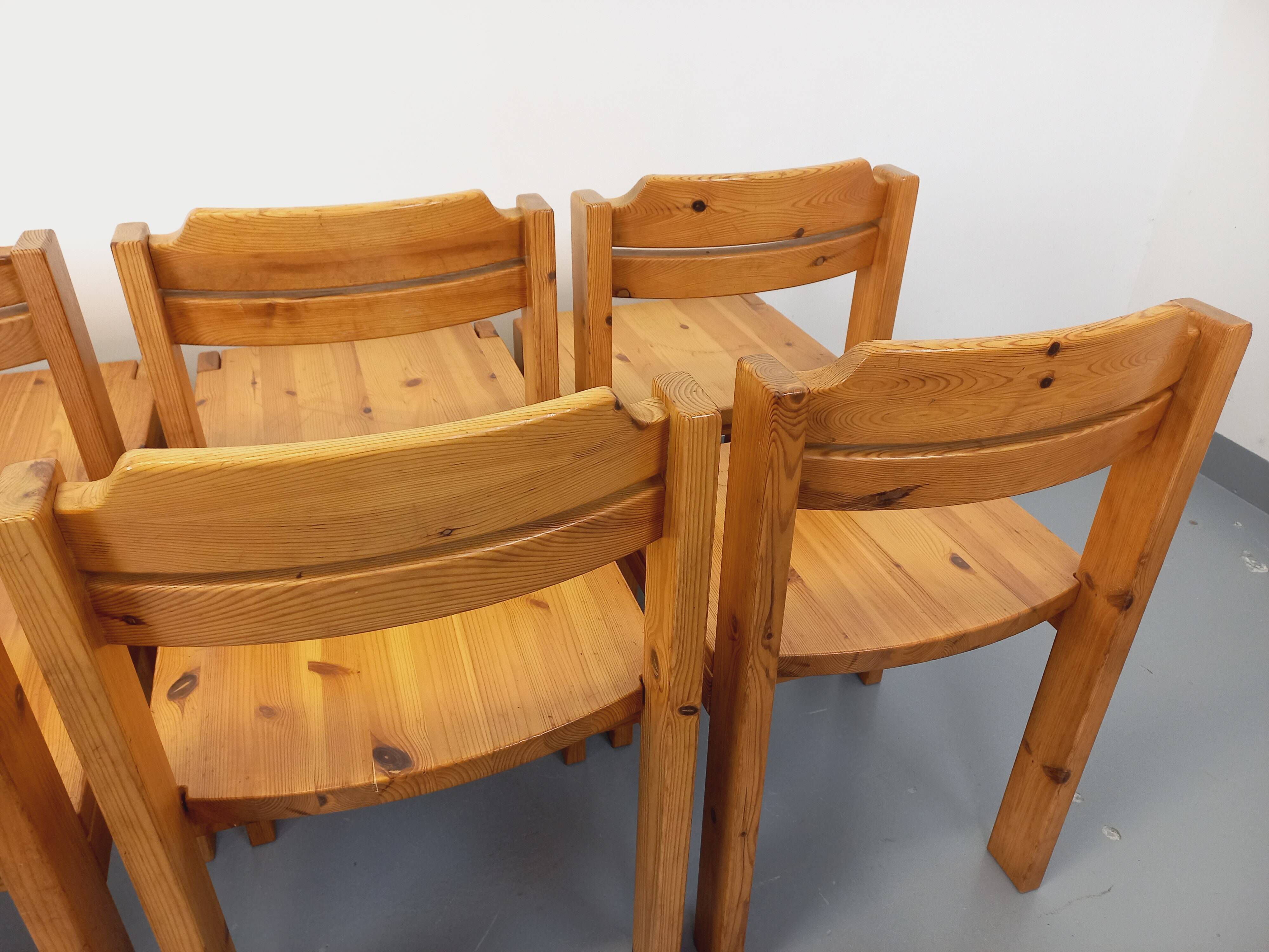 Set of 8 vintage Scandinavian chairs by Ilmari Tapiovaara for Asko in pine