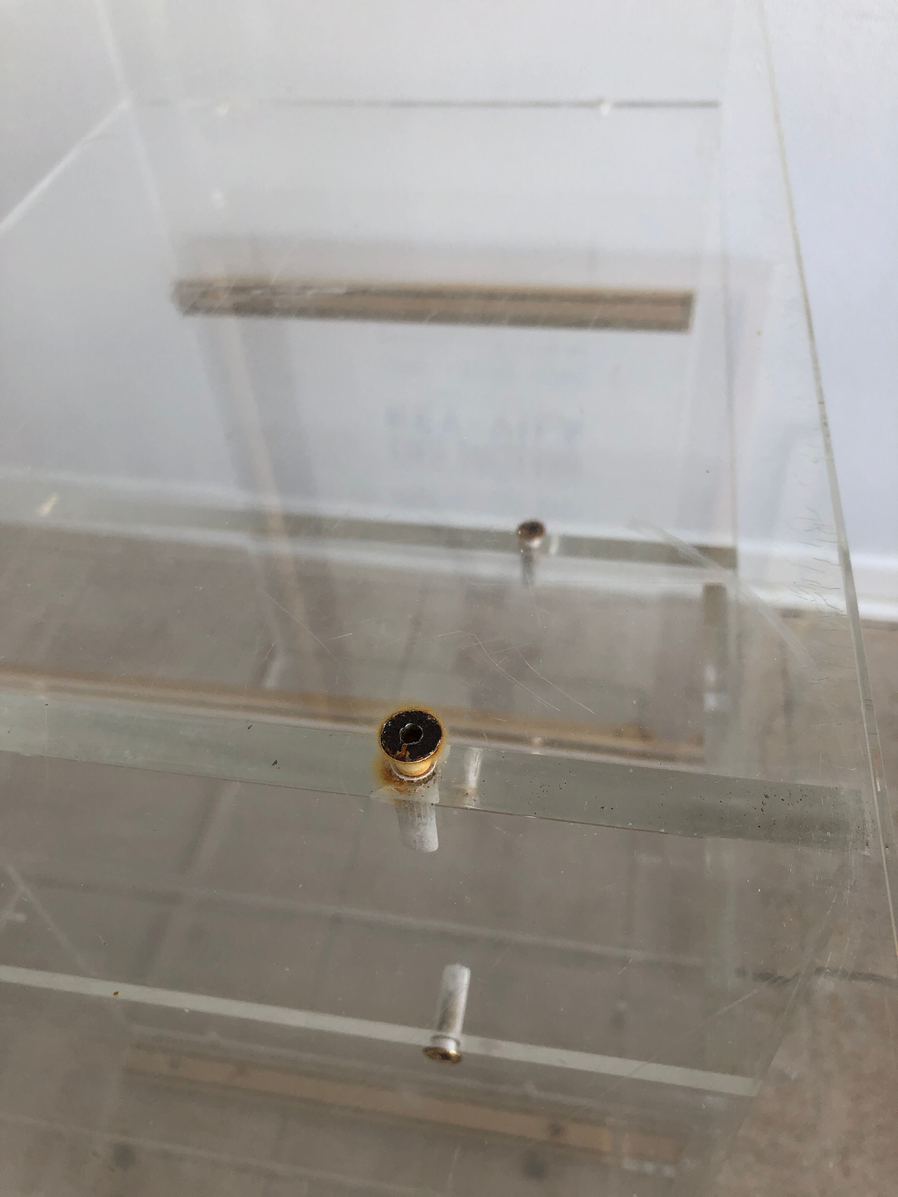 Vintage plexiglass desk, 1970