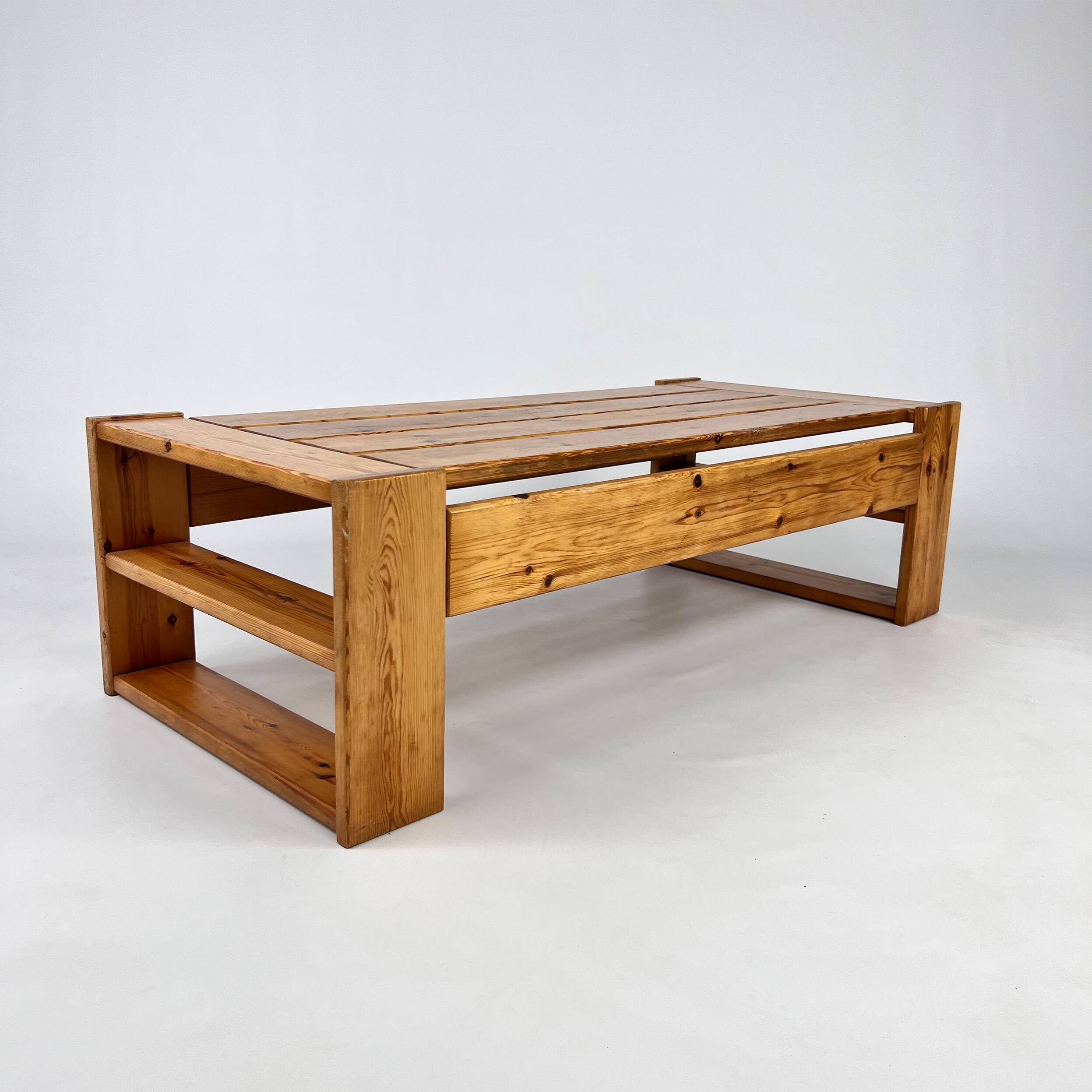 Mid Century Pine Coffee Table, 1960s