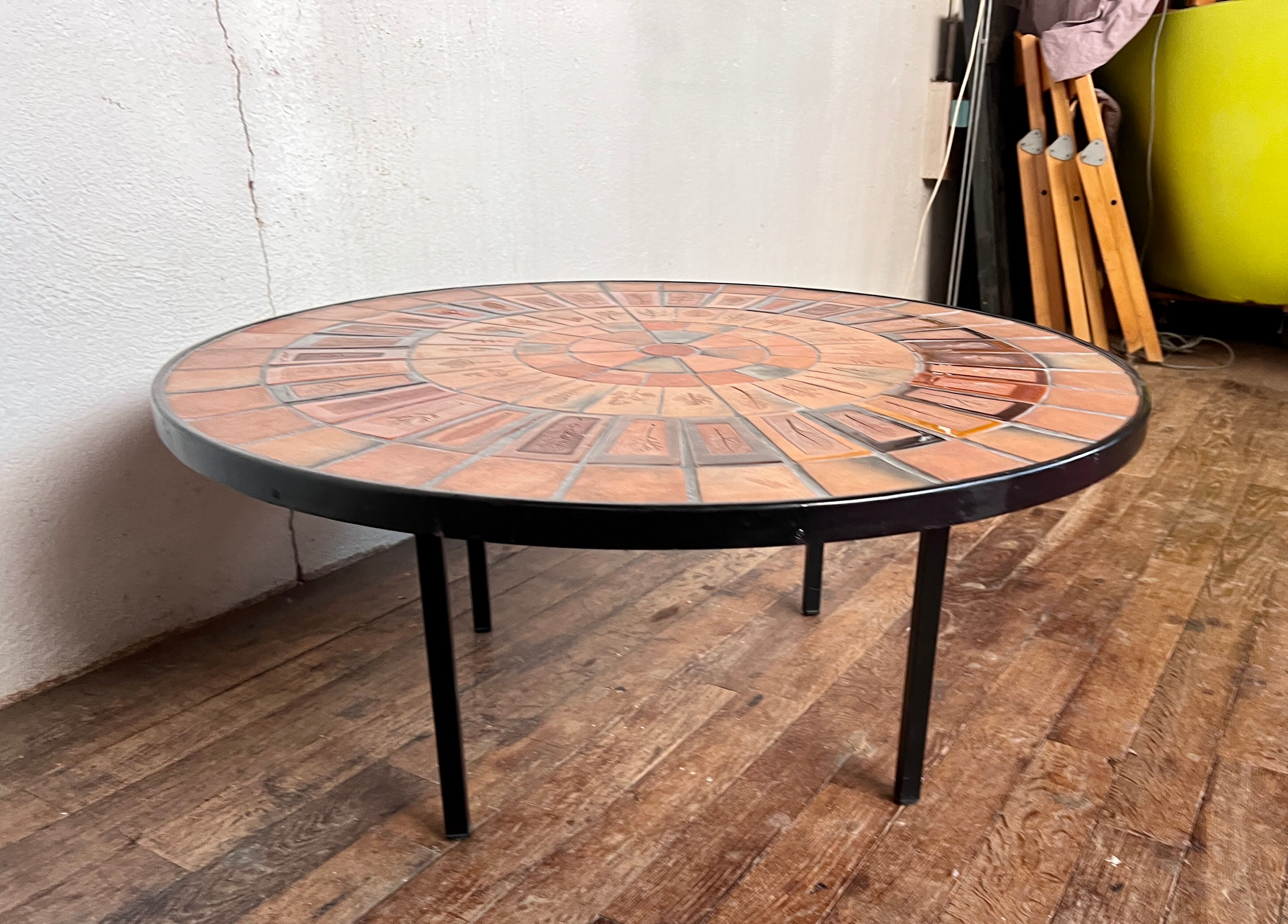 round coffee table Roger Capron Vallauris