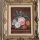 Floral painting golden frame