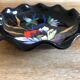 Vintage dish/basket in glazed porcelain, Émaux de Longwy