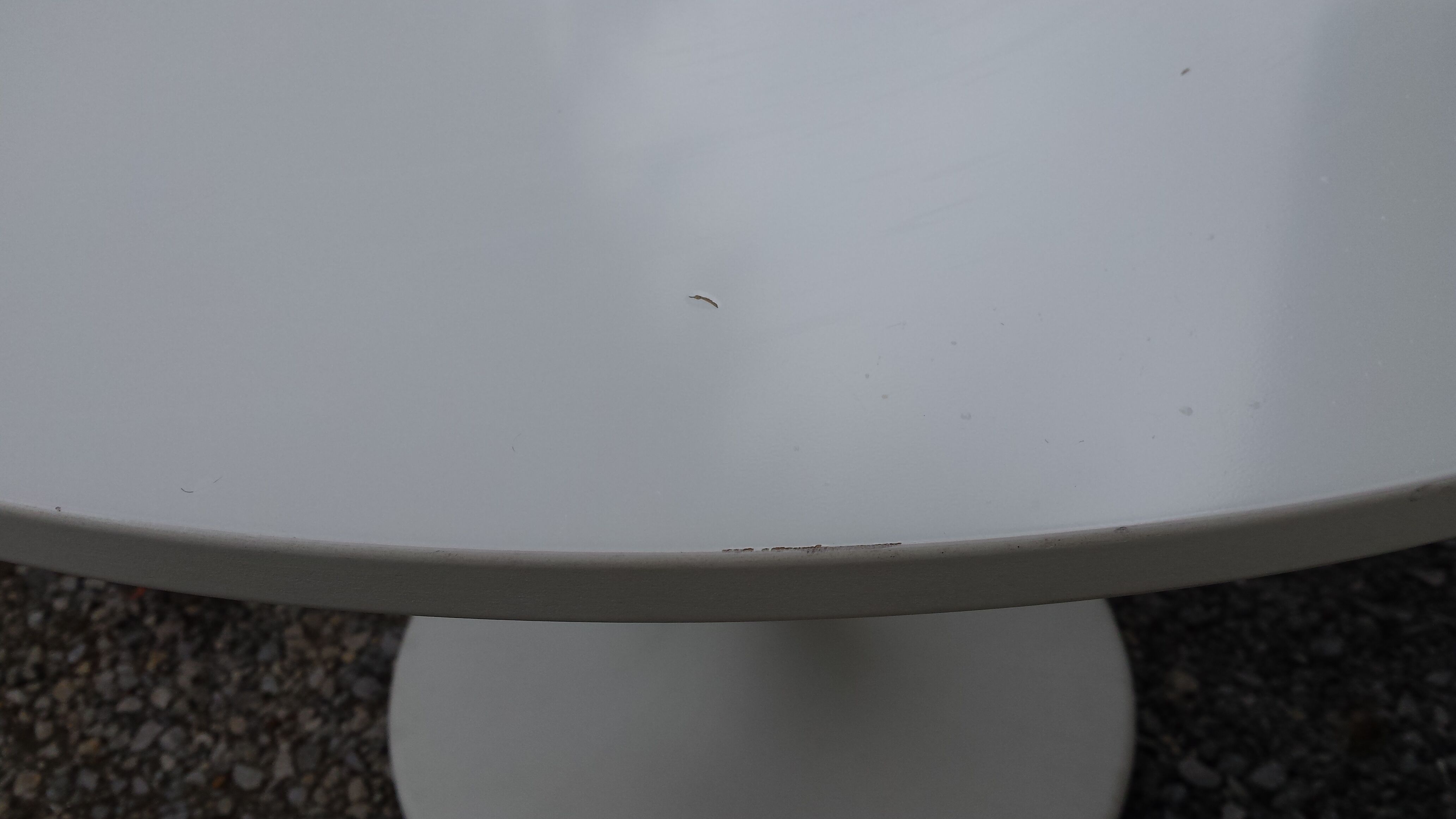 White round table, tulip foot