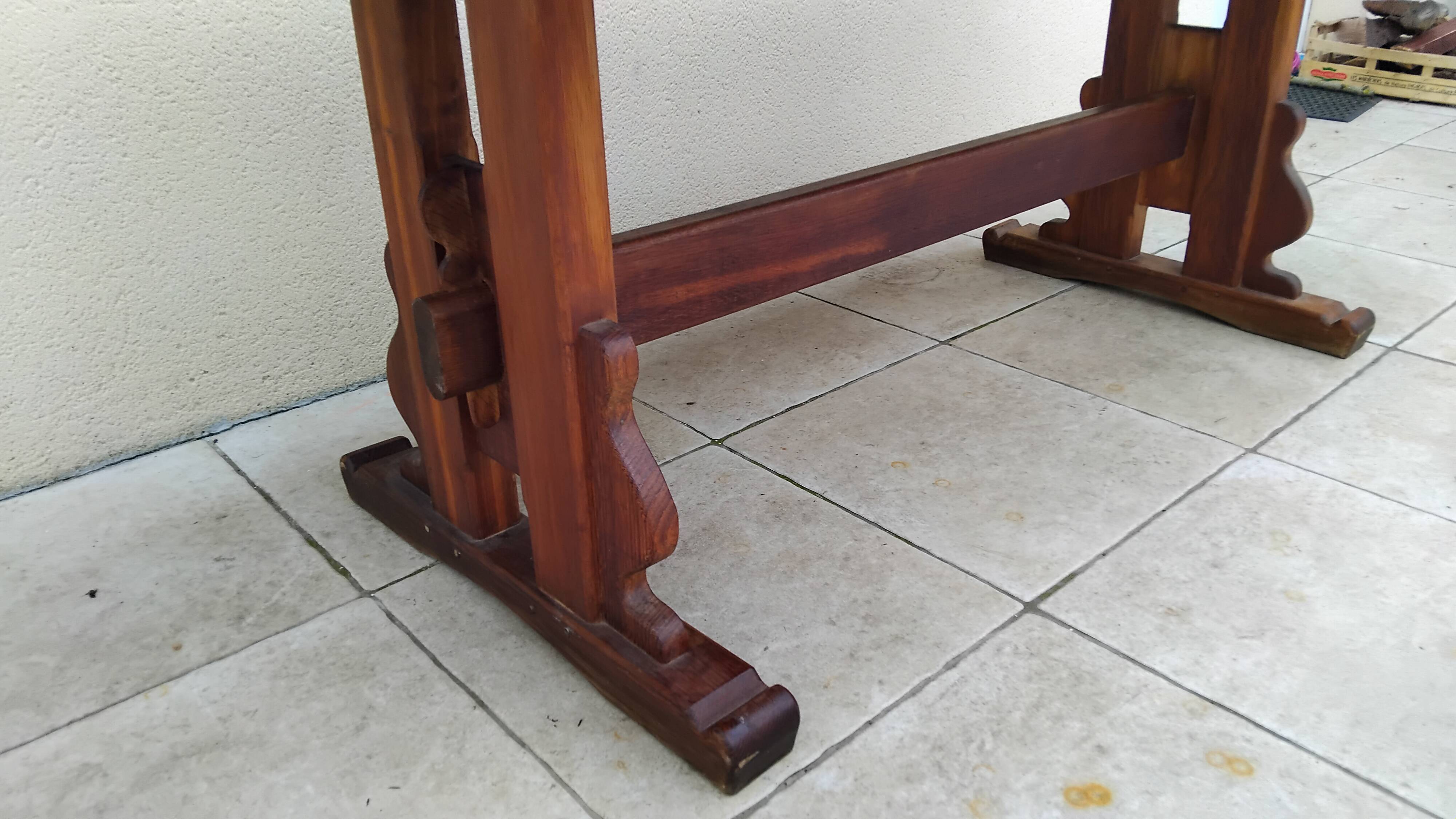 Antique vintage solid oak monastery farmhouse table