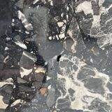 Italian 80s coffee table in marble and glass