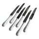 6 silver metal knives