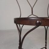 Graceful American steel chair for an ice cream shop, 1940s.