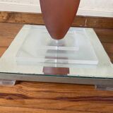 Designer side table in roche bobois glass