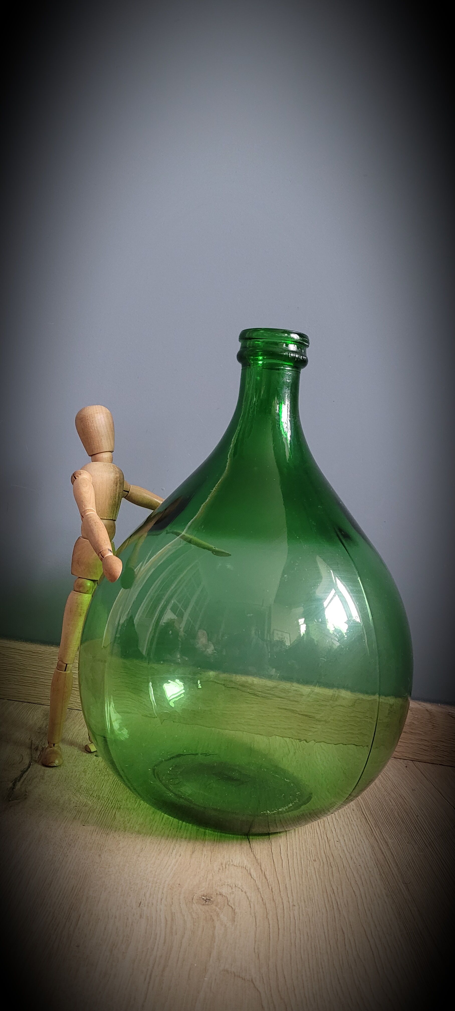 Demijohn 10L round green