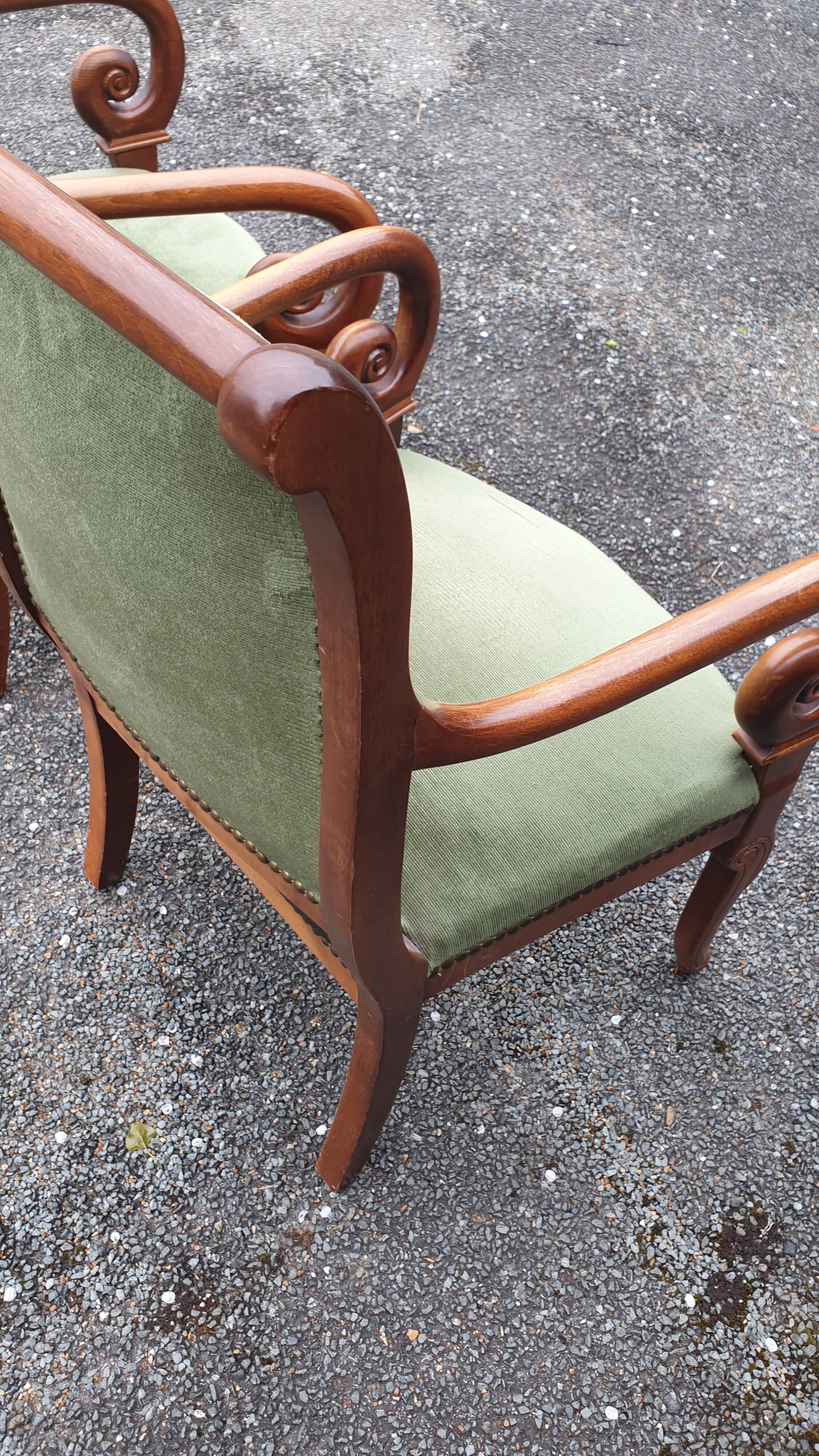 Pair of catering armchairs