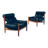 Scandinavian lounge chairs attributed to Eric Merthen for Ire Möbler, Sweden, 1960s, set of 2.