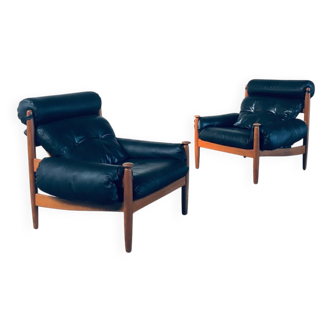 Scandinavian lounge chairs attributed to Eric Merthen for Ire Möbler, Sweden, 1960s, set of 2.