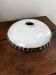 Vintage pendant lamp in white opaline with a scalloped effect.