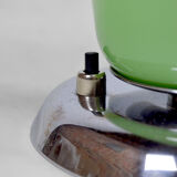 Art Deco lamp in chrome and celadon glass, France, circa 1930