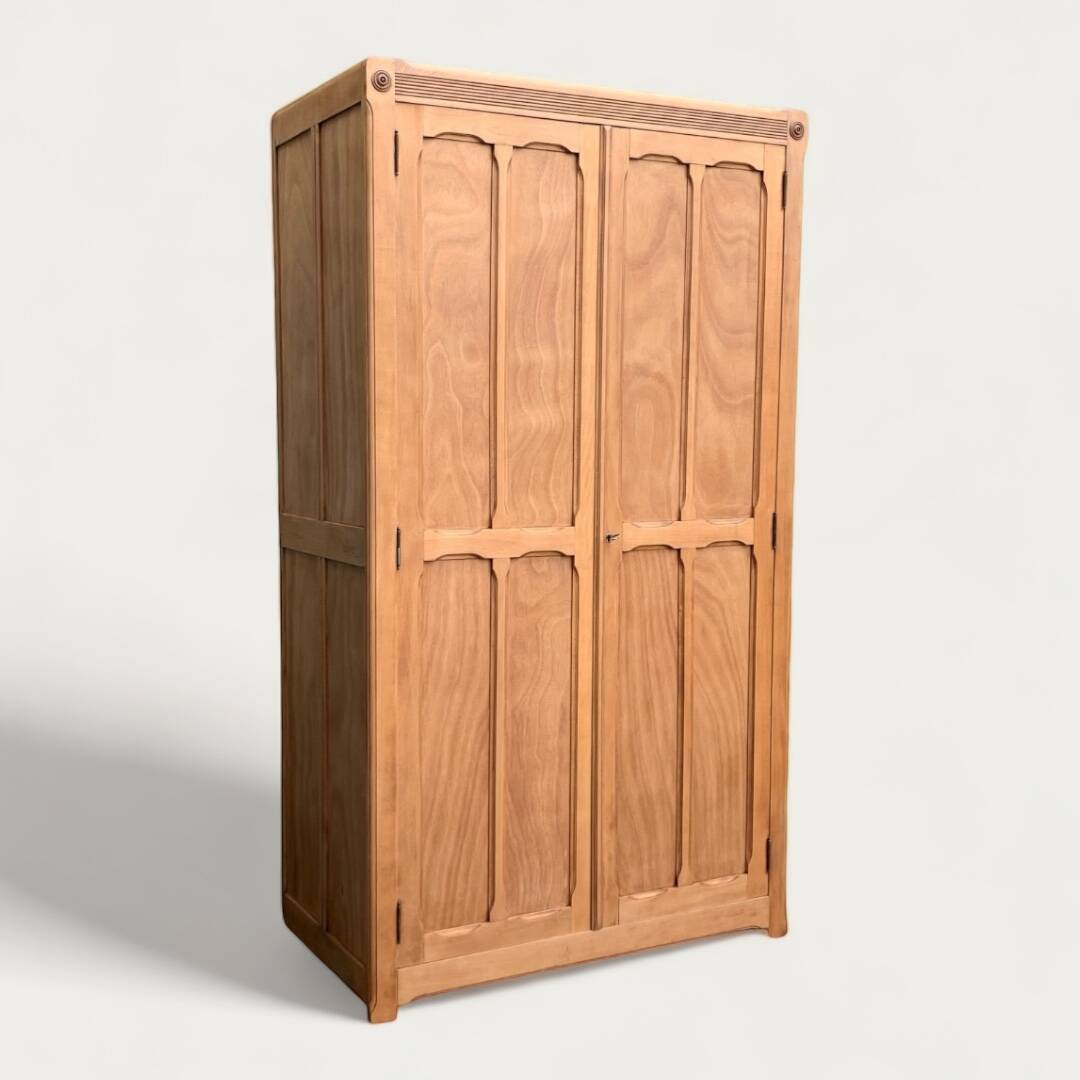 Parisian paneled cabinet in raw wood, 1940