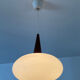 Louis Kalff pendant light in teak and opaline