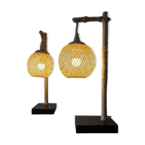 Pair of rope lamps