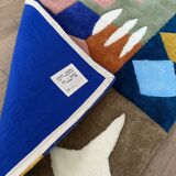 Hand tufted wool carpet 130x80cm
