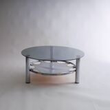 Space Age Glass And Chrome Coffee Table