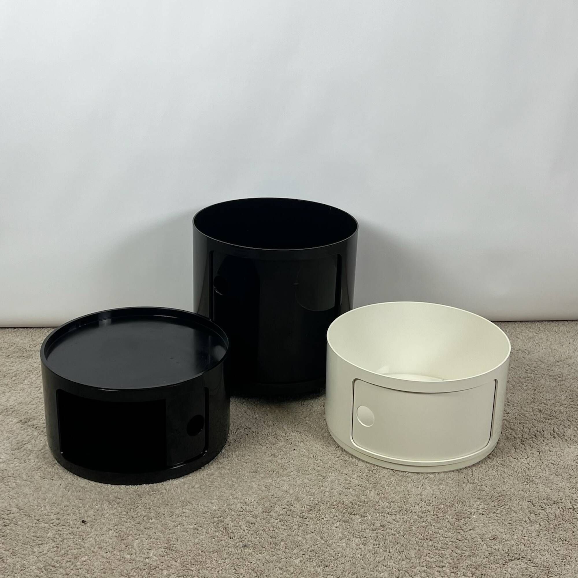 Rare Round Storage Cabinet Componibili by Anna Castelli for Kartell, 1960s