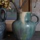 Ancient pottery with blue enamel 19th century