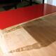 Table post-modern glass Italia POS02 red top
