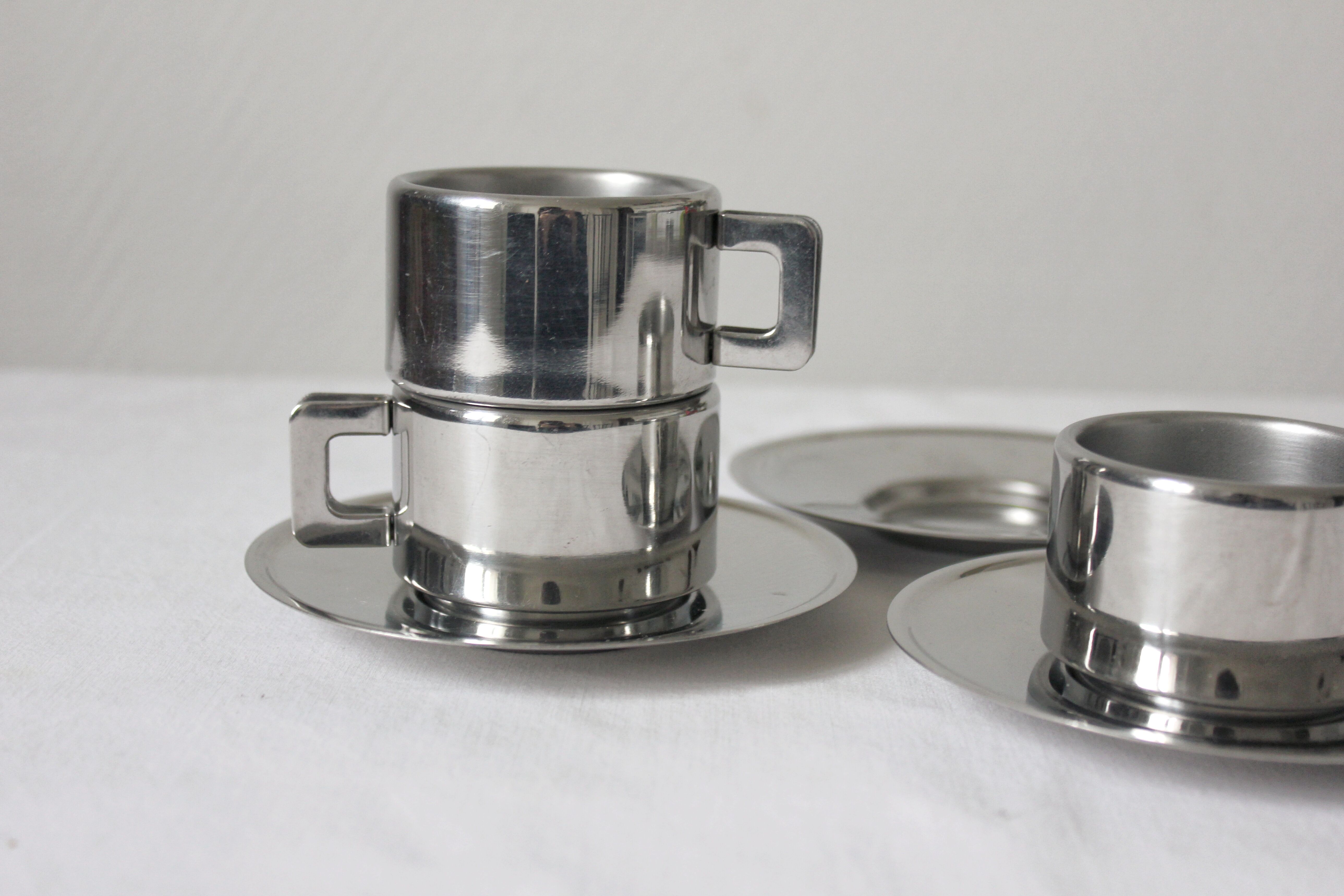3 cups STO Casalinghi Italian design 70s