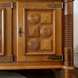 Solid oak enfilade Art Deco, circa 1940.