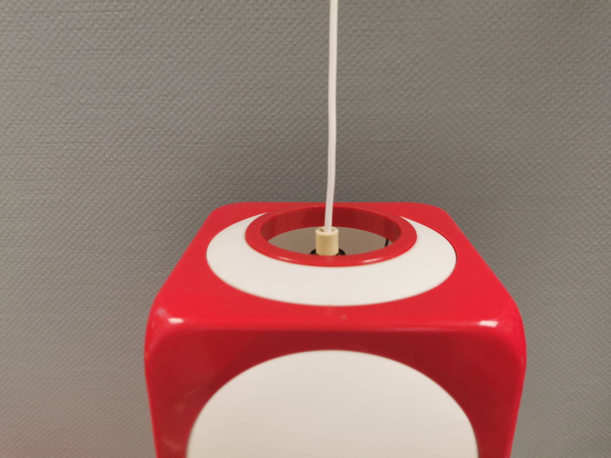 Vintage Poker Dice pendant lamp by Hoyrup Lighting, 1976, Denmark.