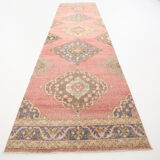 3x11 Vintage Turkish Runner Rug, 91x344Cm