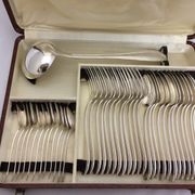 Housewife of silver metal cutlery orbrille art deco