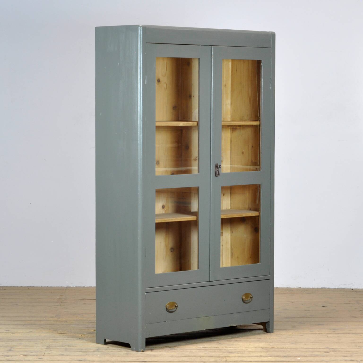 Pine display cabinet, 1930's