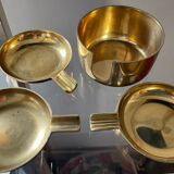 Bronze ashtray set from the 60s-70s